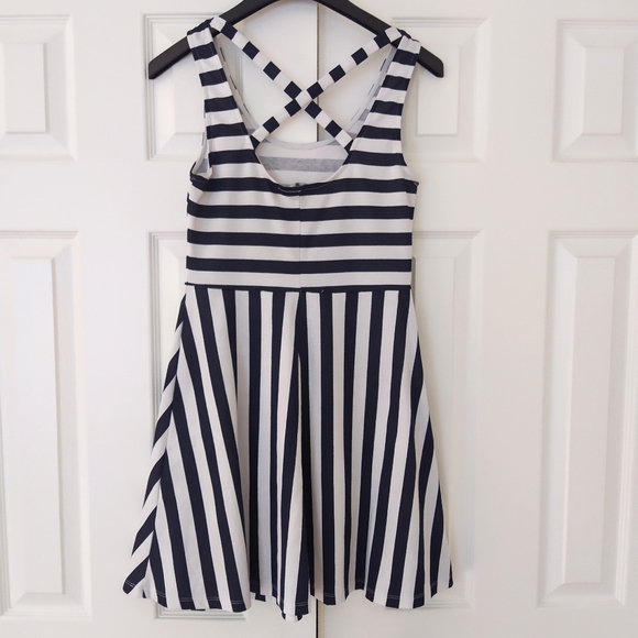 H&M Navy Stripes Nautical Summer Racerback Dress - Picture 2 of 5